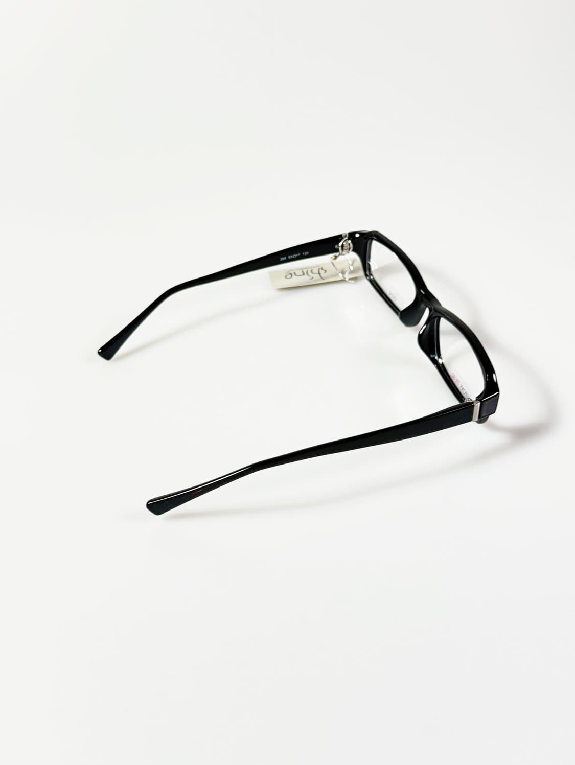 SHINE 블랙 뿔테 스퀘어 에폭시 프레임 빈티지 안경 상품이미지5