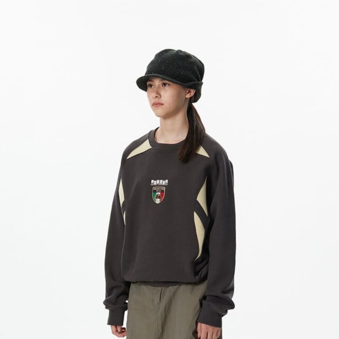 SUNLOVE Speckle Visor Beanie Charcoal 상품이미지3