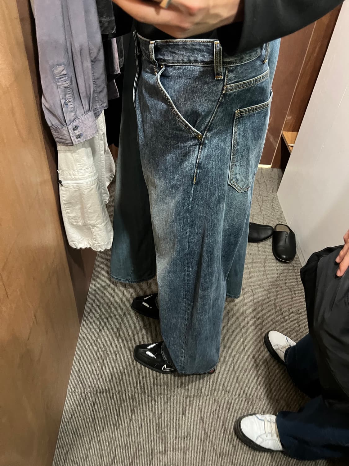 해칭룸 와이드 커브드 진 빈티지 블루[3size] 상품이미지1