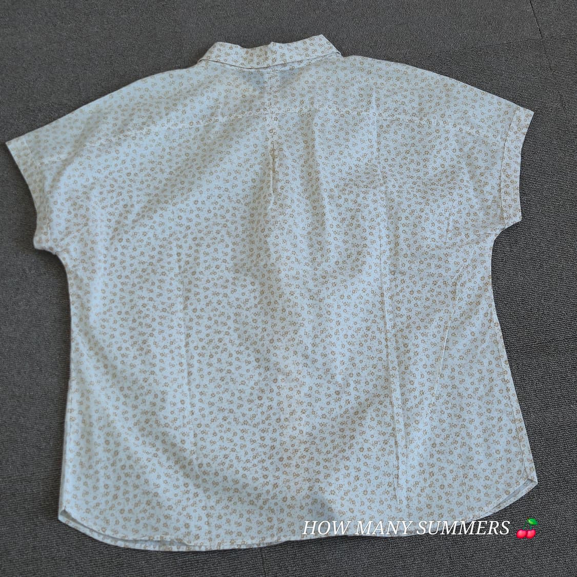 ​[SIMPLE LIFE] 심플라이프 면 100% 잔꽃무늬 반팔 셔츠 상품이미지5