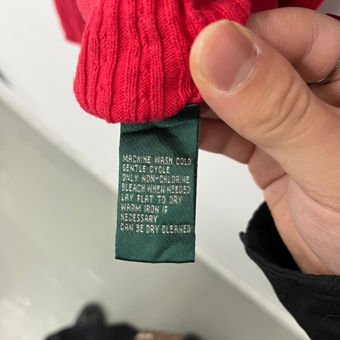 폴로 랄프로렌 레드 니트 후드집업 여 L 상품이미지8