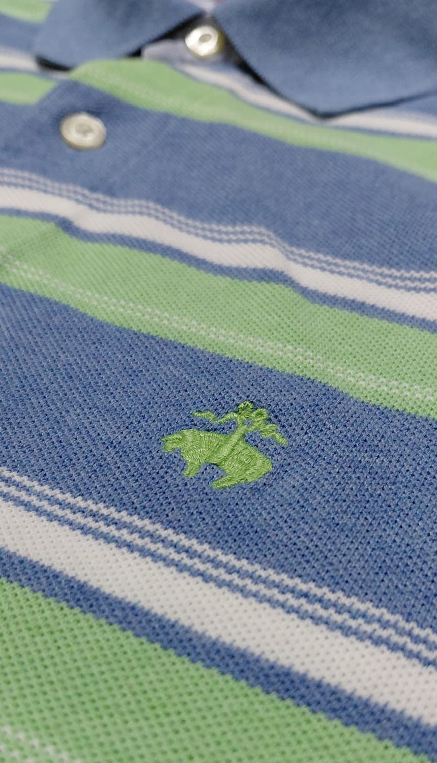 [S] 브룩스 브라더스 346 스트라이프 폴로 셔츠 (블루/그린) 상품이미지8
