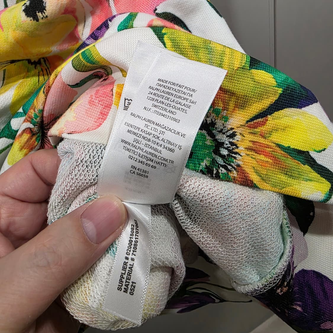 폴로 랄프로렌 플로럴 패턴 맨투맨 상품이미지3