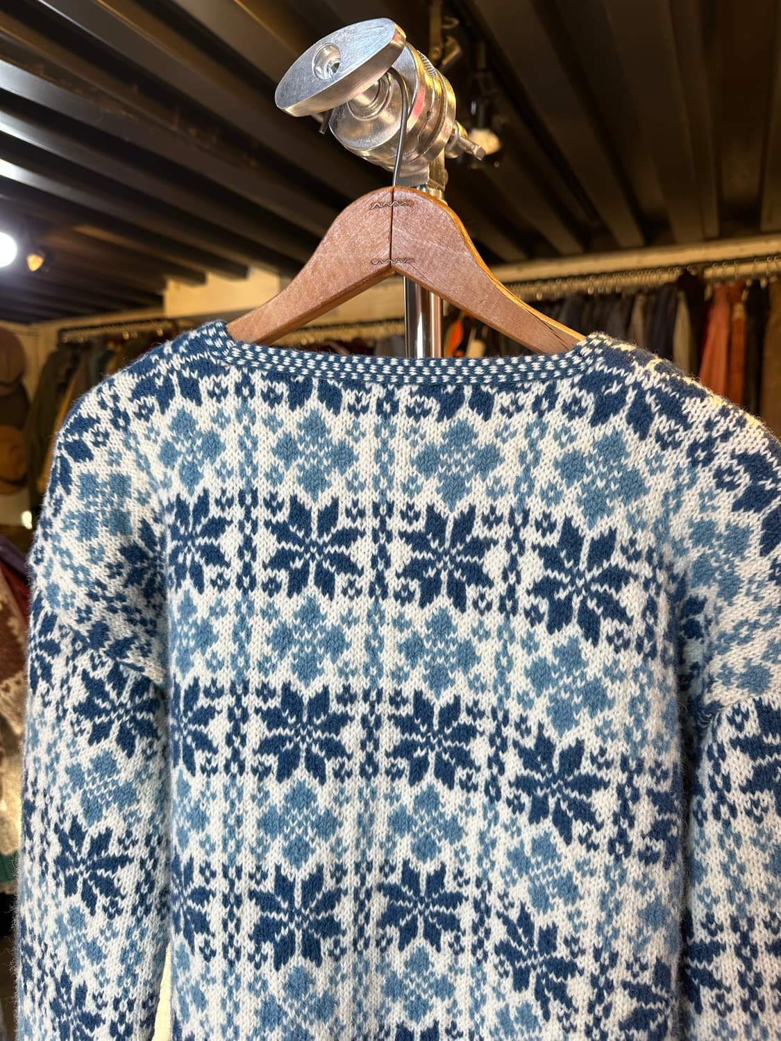 Husfliden Bergen 핸드니트 헤비 울 노르딕 스웨터 상품이미지7