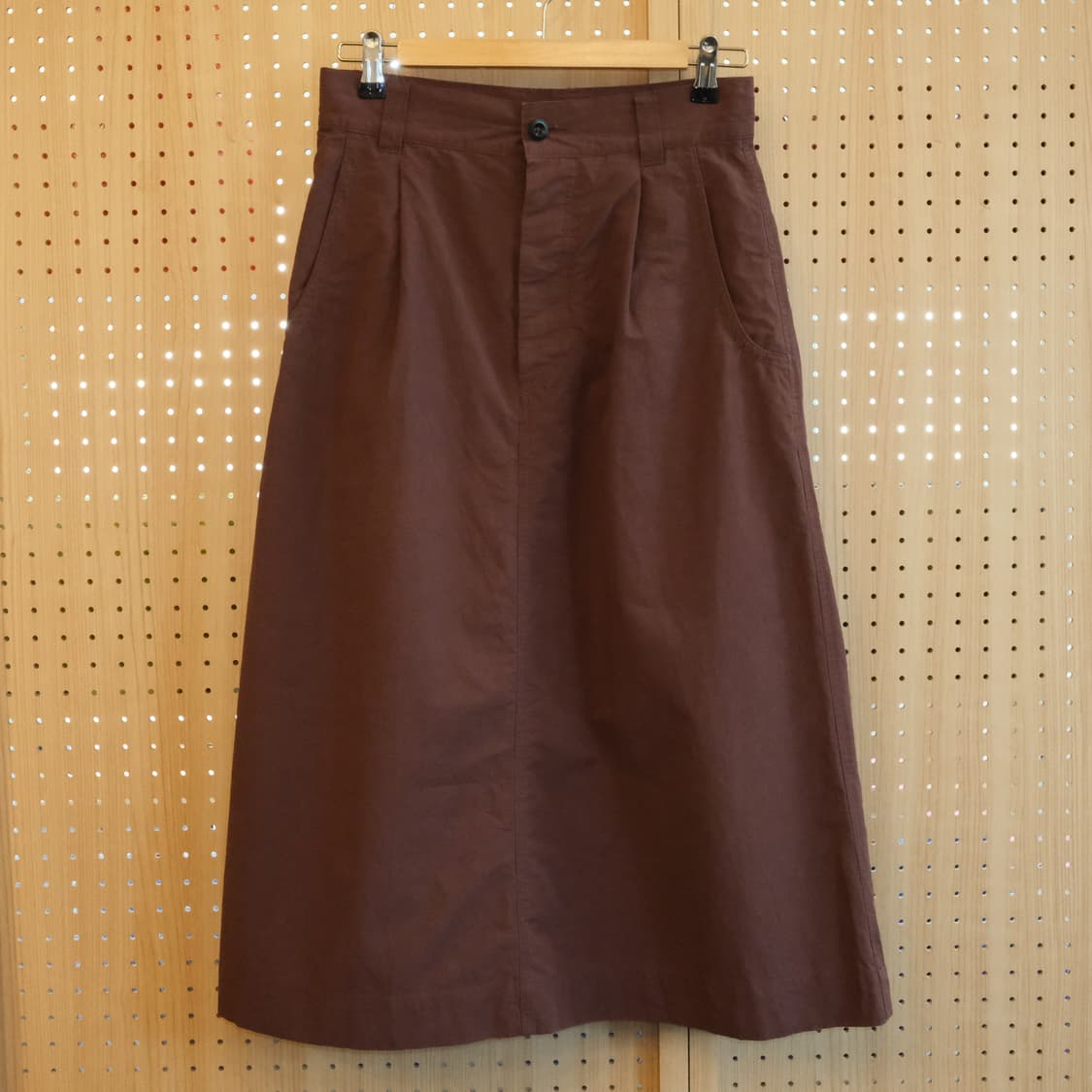 Mhl 버건디 미디스커트 상품이미지1