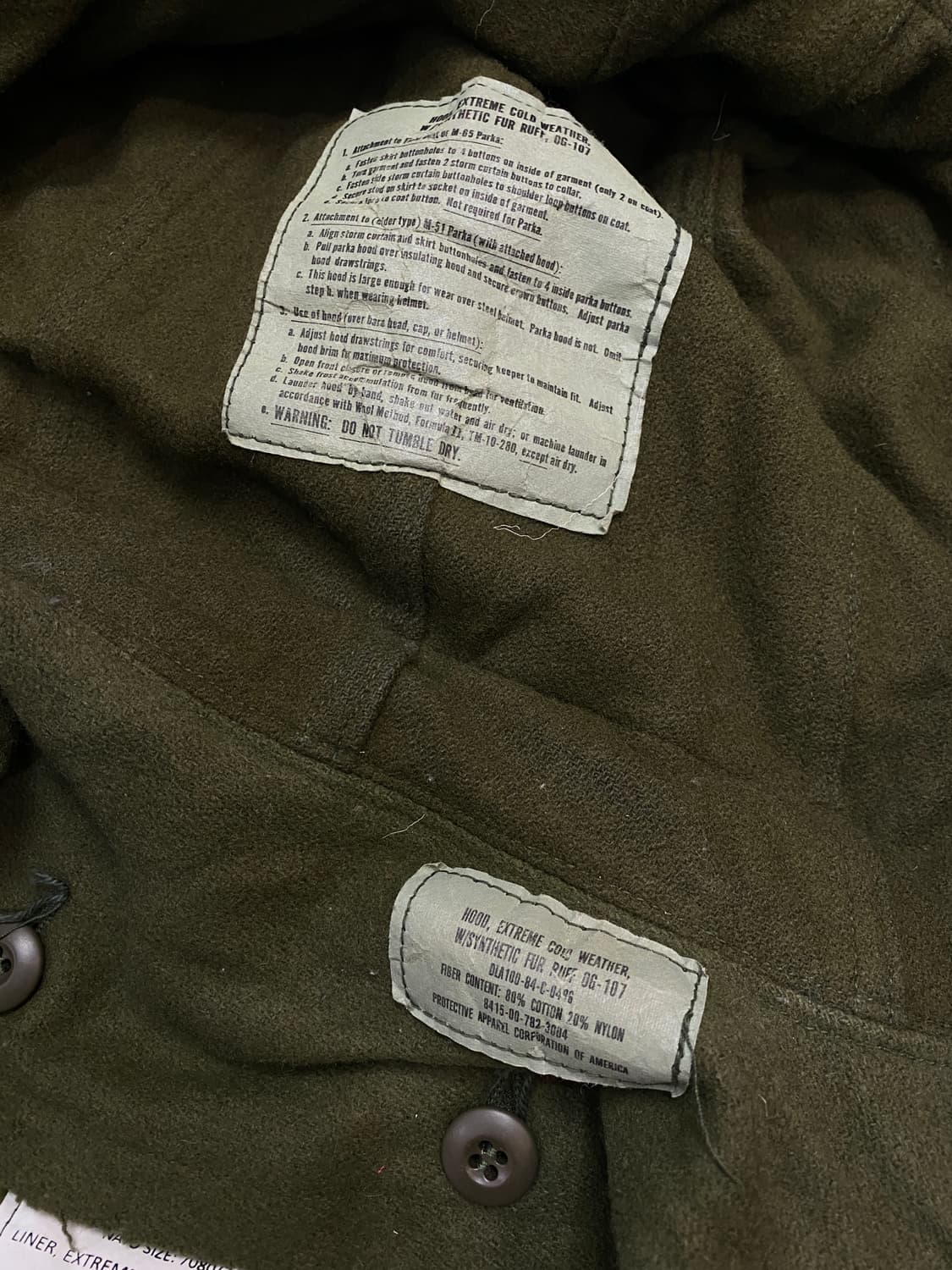 M-1965 USA스코빌 피쉬테일 개파카 상품이미지6