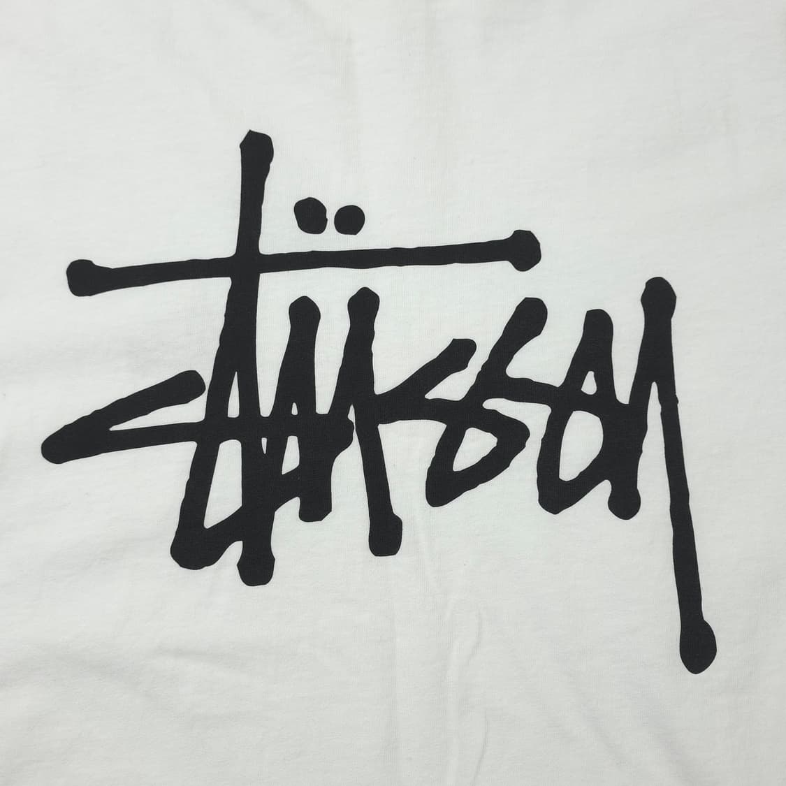 스투시 백로고 코튼 티셔츠 화이트 (L) 상품이미지5