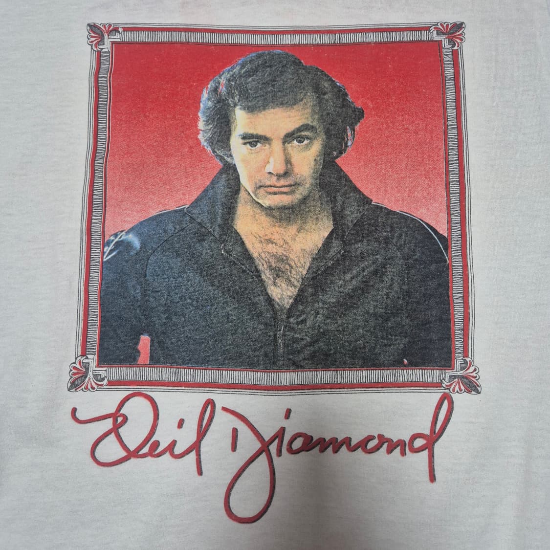 80s Niel Diamond 83' 투어 싱글스티치 티셔츠 (L) 상품이미지2