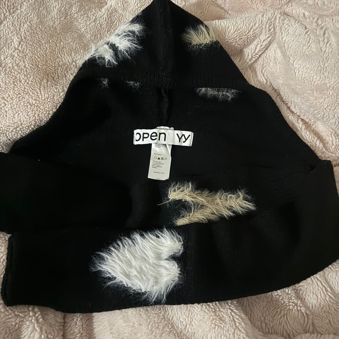 오픈와이와이 자카드 후드 머플러 바라클라바 목도리 한소희 상품이미지4