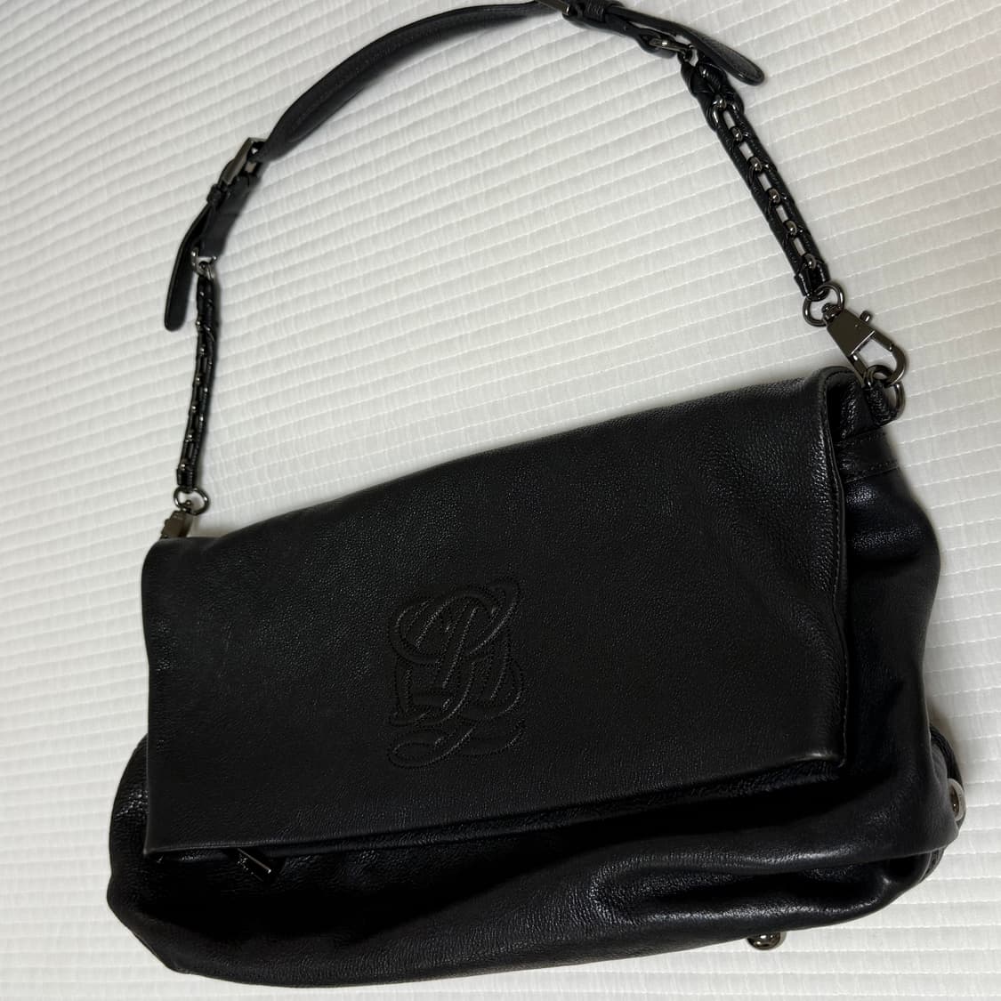 루이까또즈 블랙체인 플랩 빈티지 숄더백 상품이미지1