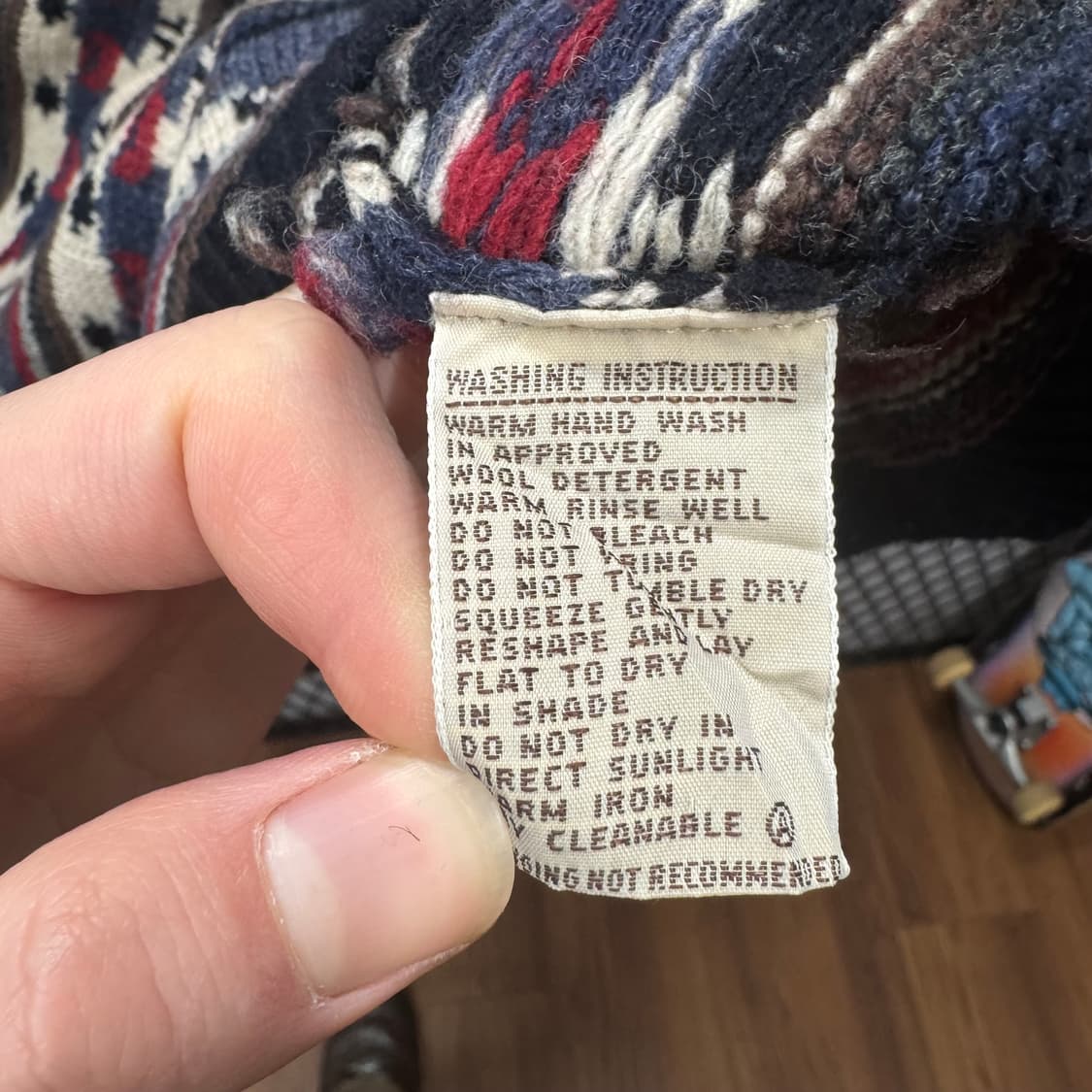 90s JPN VINTAGE 에스닉 패턴 울 니트 스웨터 상품이미지6