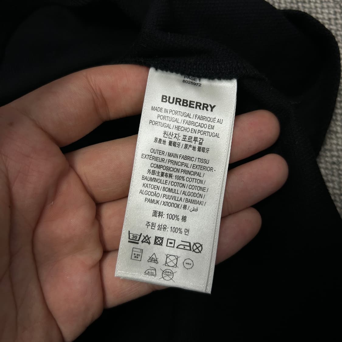 버버리 신형 어플리케 반팔 카라티(XS) 상품이미지3