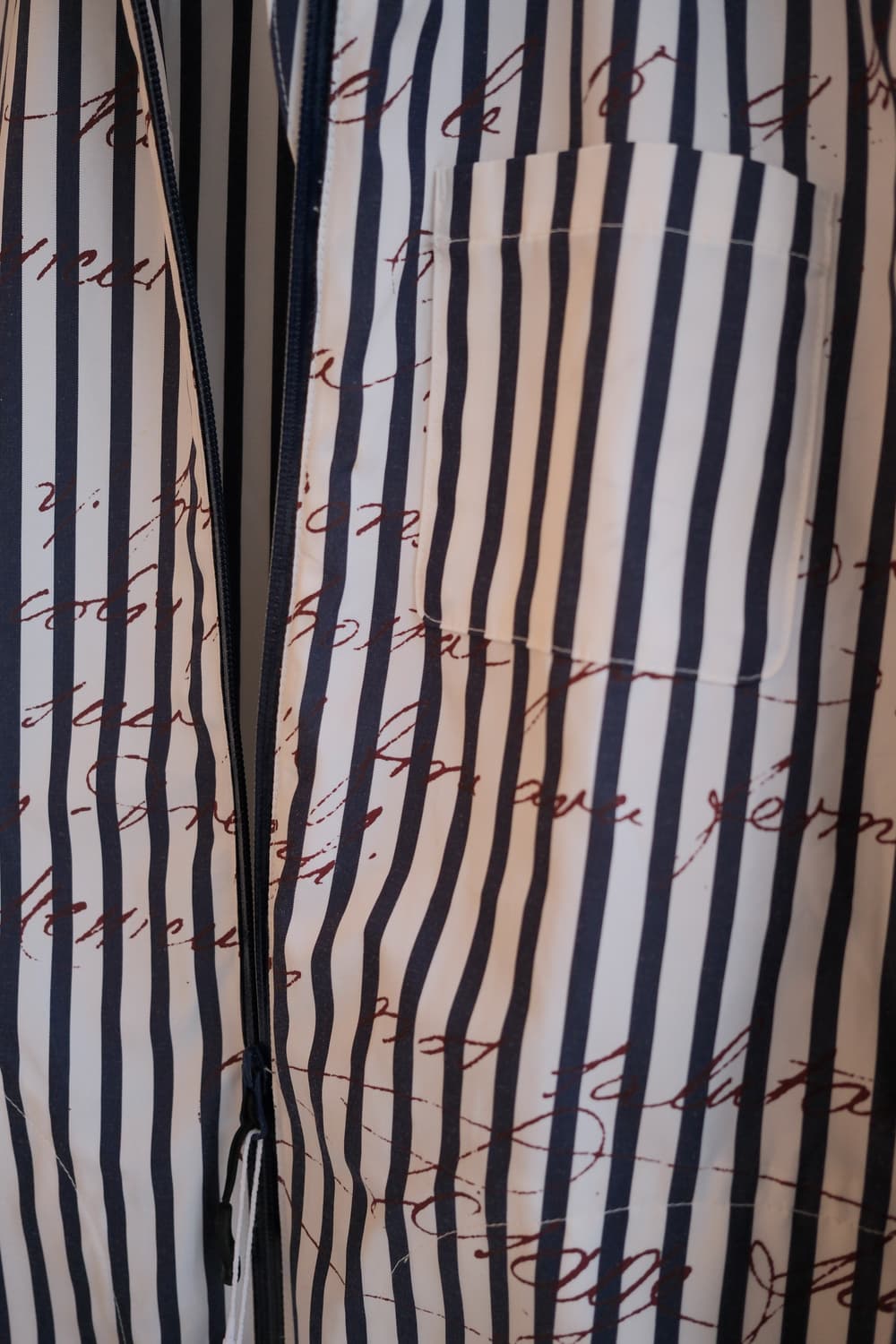 Lettering stripe zipper shirt jacket 상품이미지5