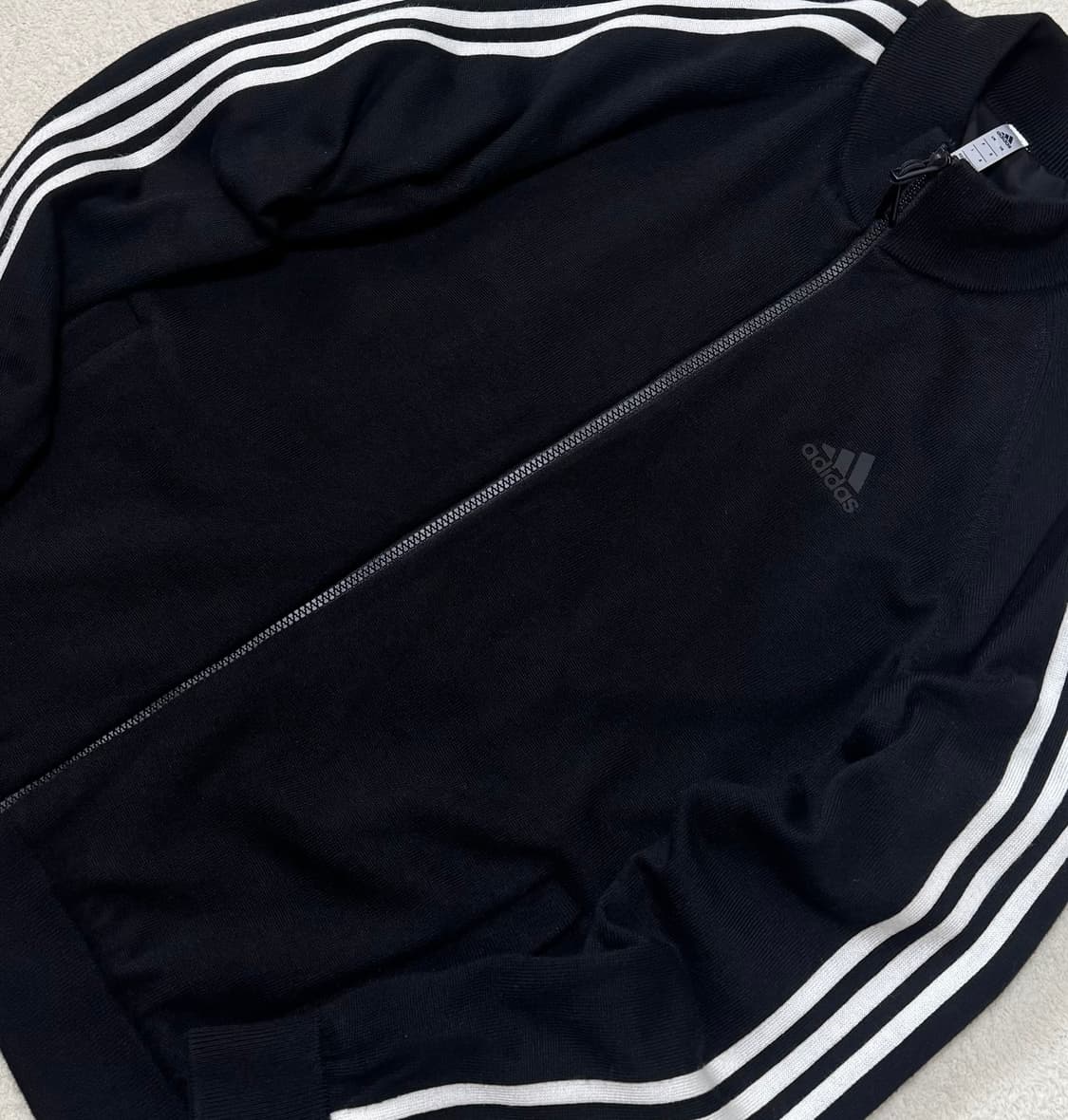 아디다스 블랙 니트 져지 집업  상품이미지5