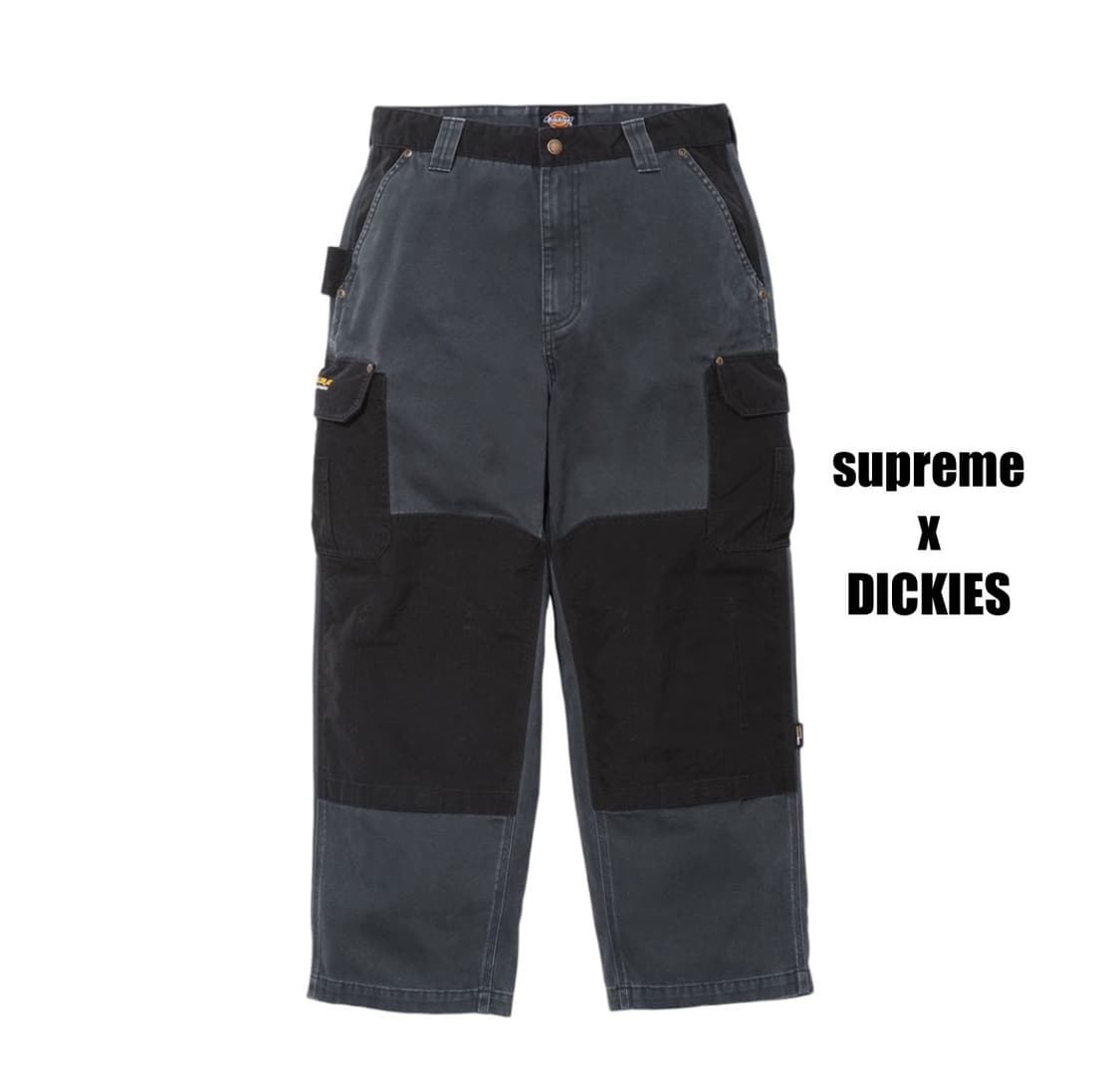 [34] 슈프림 x 디키즈 코듀라 카고 팬츠 블랙  상품이미지1