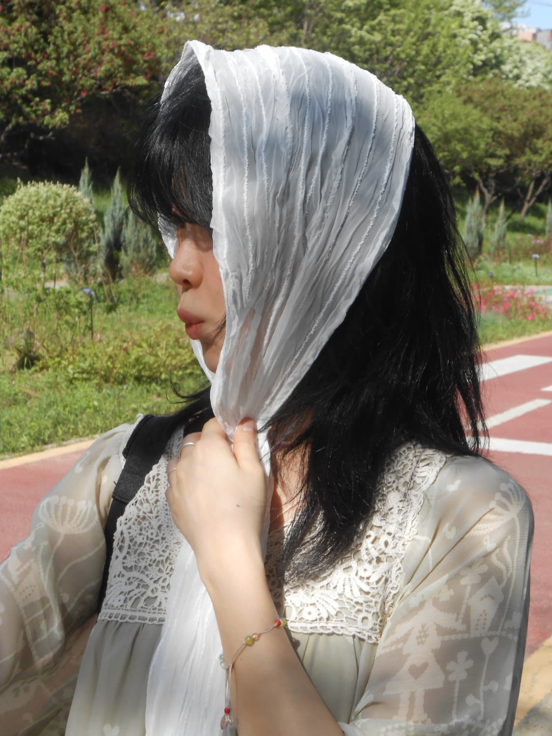 Cloudy White Scarf 상품이미지6