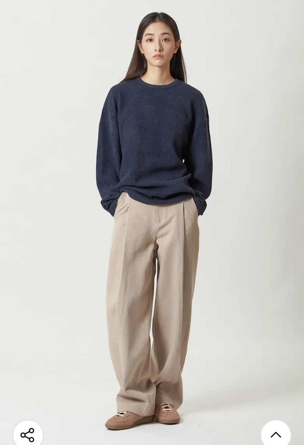 밈더워드로브 에이지 원턱 데님 팬츠_베이지(1size) 쿠어 인템포무드 상품이미지1