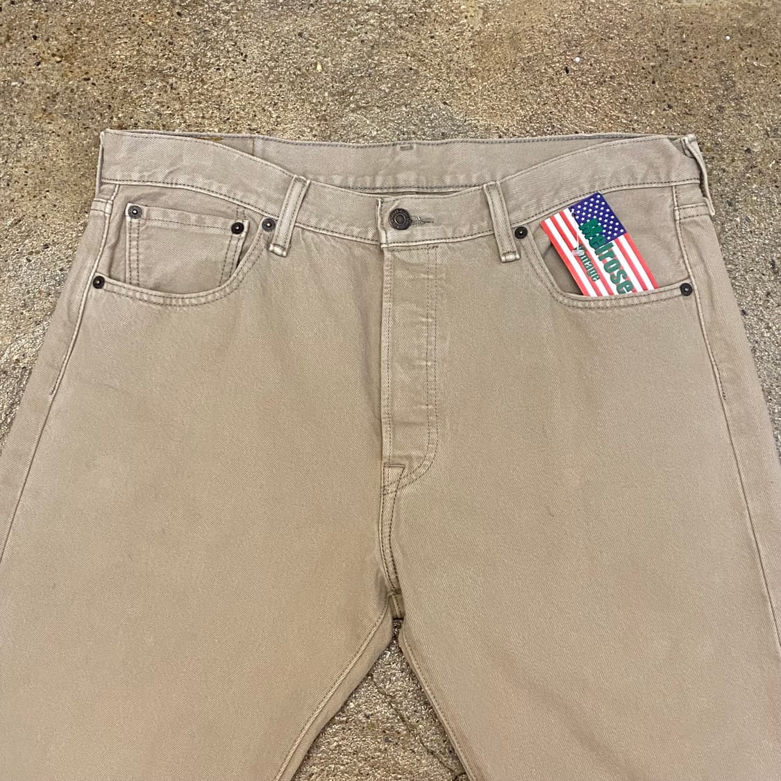 빈티지 리바이스501 베이지진 청바지 상품이미지2