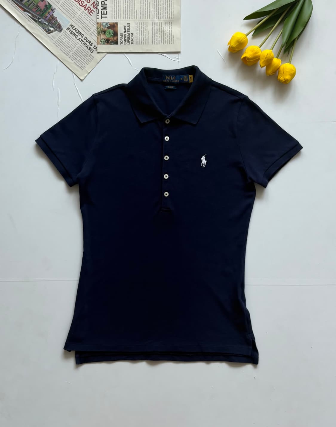 Polo 폴로랄프로렌 QR 신형 네이비 카라티 상품이미지2