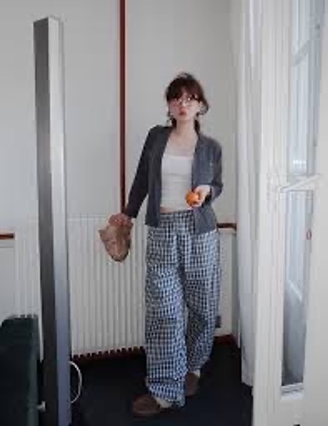 유일매물) 프레클 깅엄 파자마 팬츠 상품이미지8