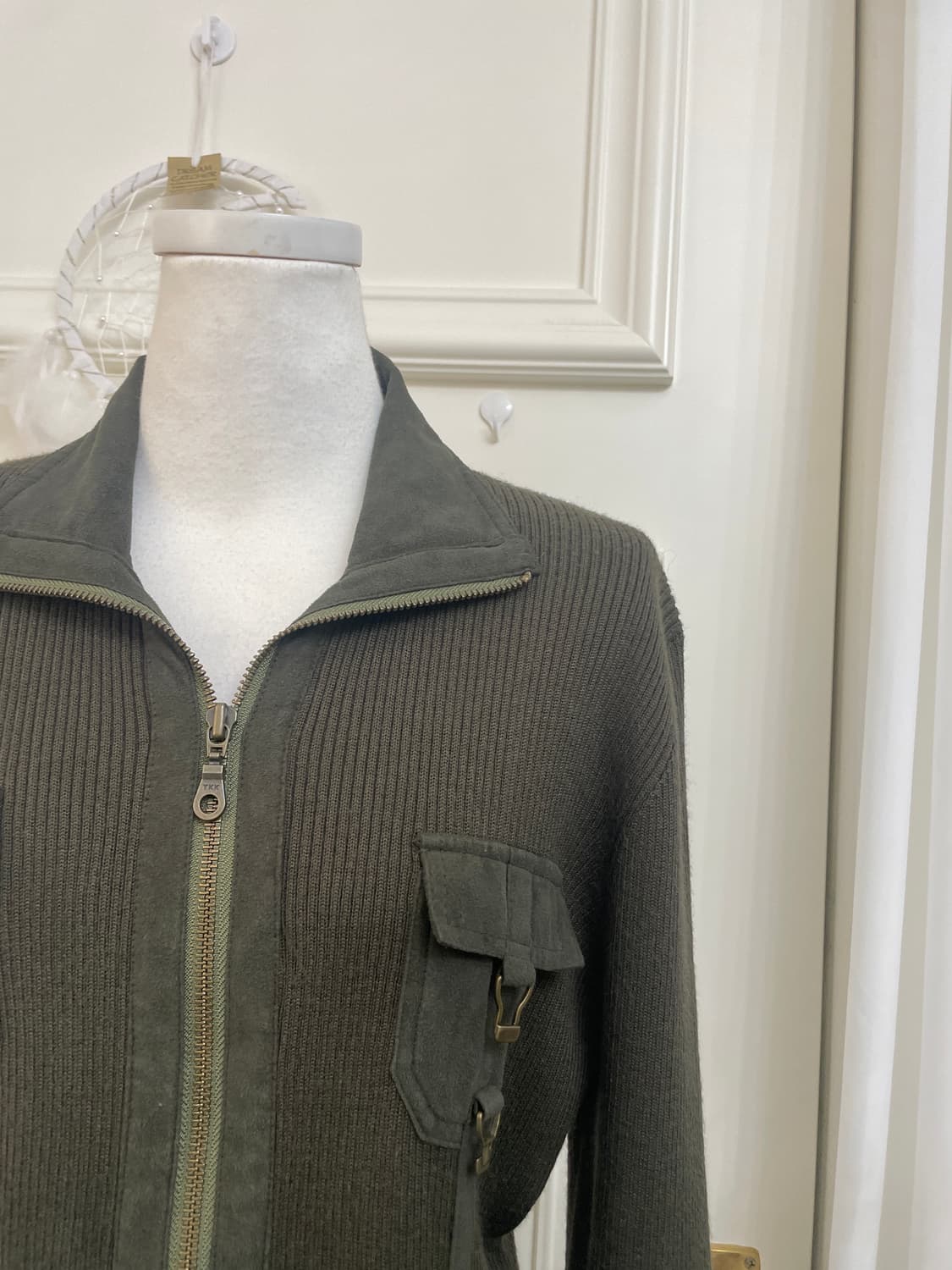 khaki suade pocket point 2way zip-up 상품이미지6
