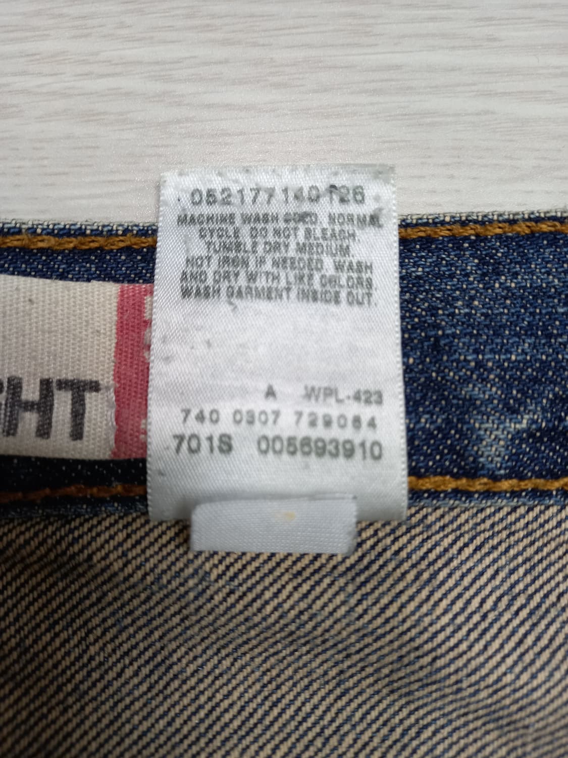 28 리바이스569 Colombia 워싱 와이드진 진청 28-932 상품이미지10