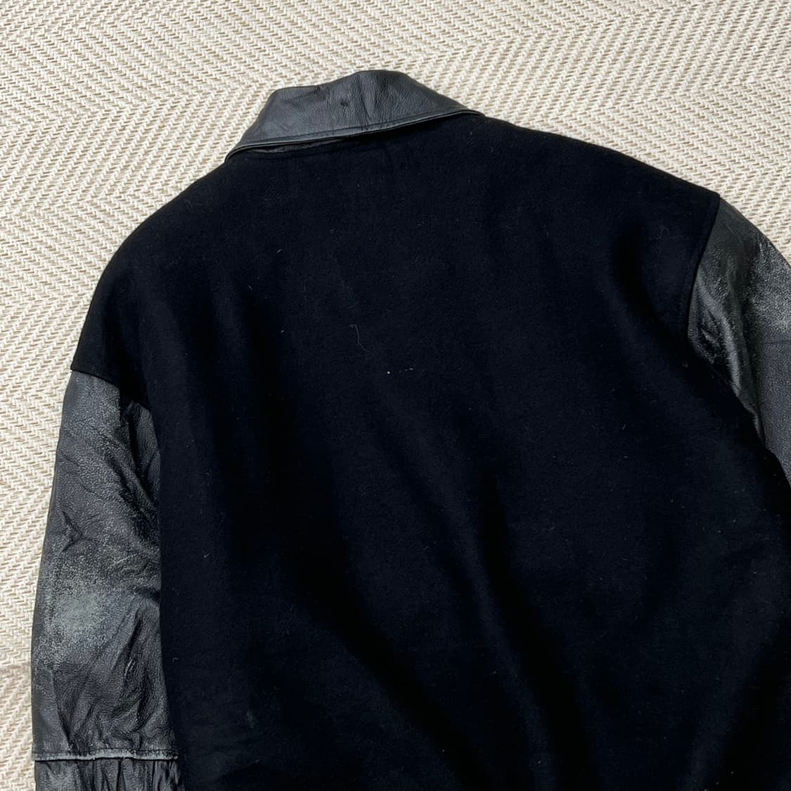 레더 소매 바시티 자켓 r2667 상품이미지4