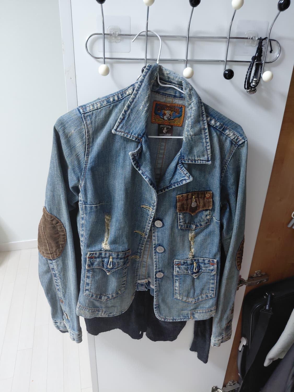 트루릴리전 청자켓 y2k 팔꿈치패치 xs 상품이미지1