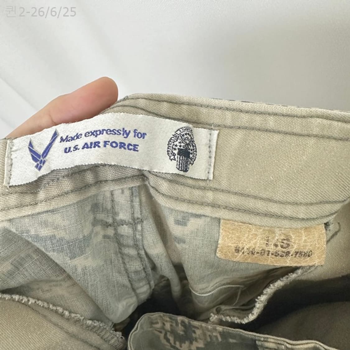 USAIRFORCE 공용 미군 군복 밀리터리 바지 140 (28-30인치 상품이미지6