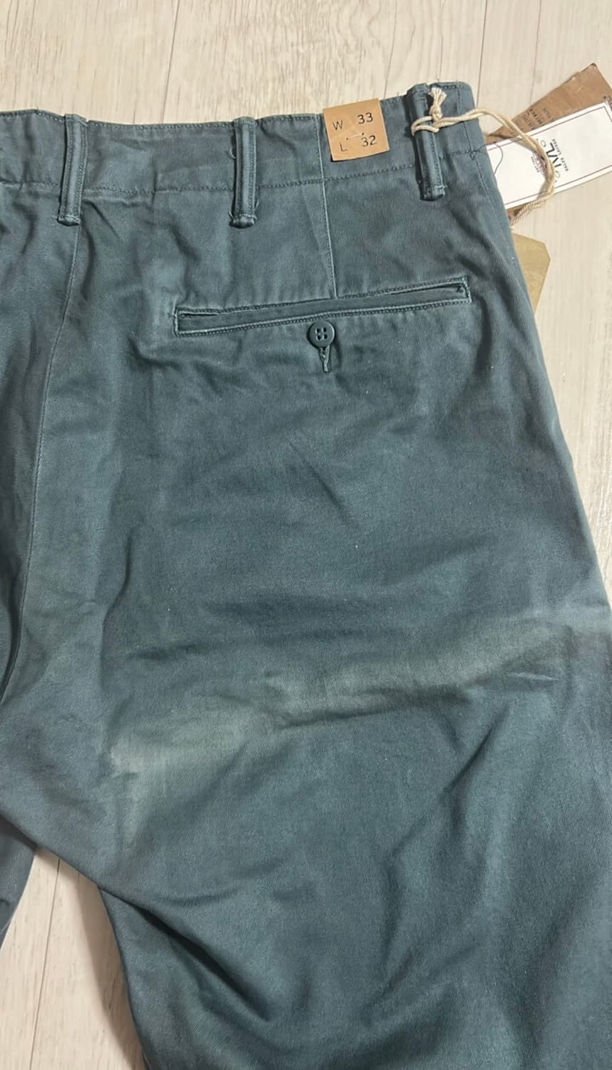 RRL 그린 필드 치노 스트레이트 핏 33x32 새상품 상품이미지3