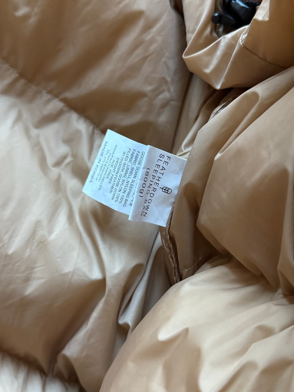 페더다운 3s-800g 침낭 (포레스트그린컬러) 상품이미지9