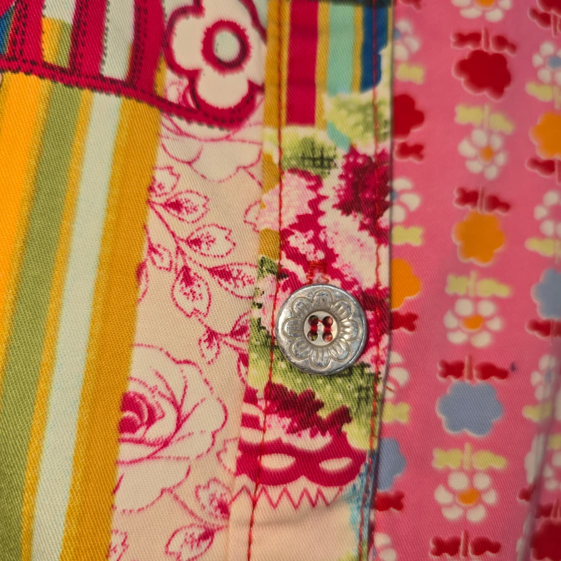 패치워크 플라워 패턴 셔츠 자켓 상품이미지6