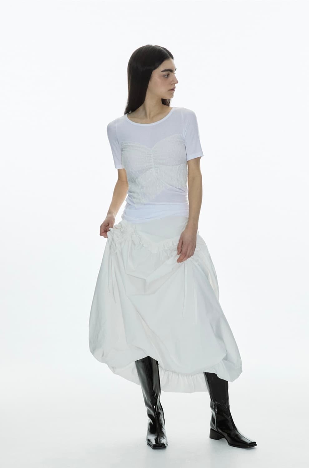 밀로 우먼 벌룬 셔링 맥시 스커트 상품이미지6