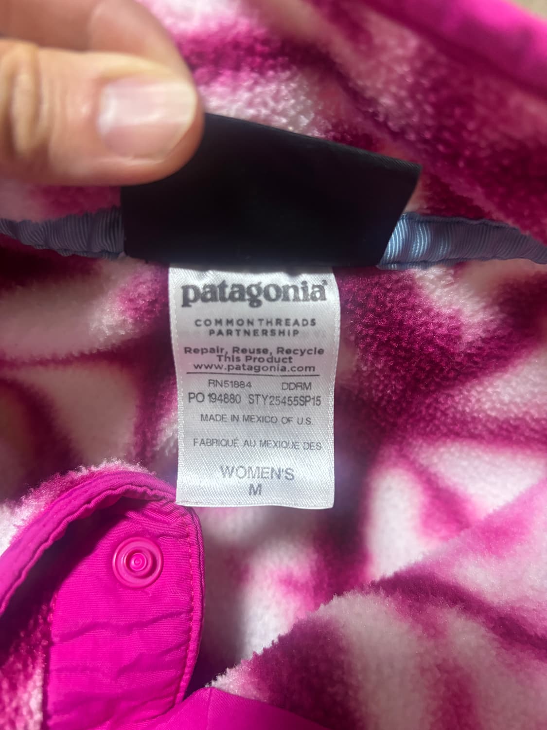 파타고니아 신칠라 패턴 플리스 m 상품이미지2
