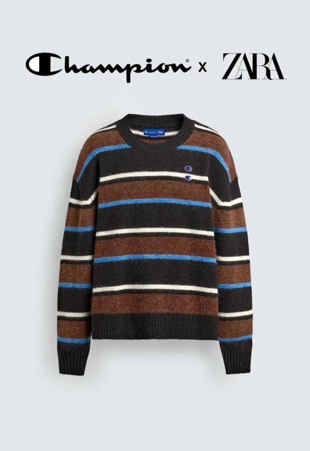 챔피온 X 자라 스트라이프 니트 M사이즈 상품이미지1