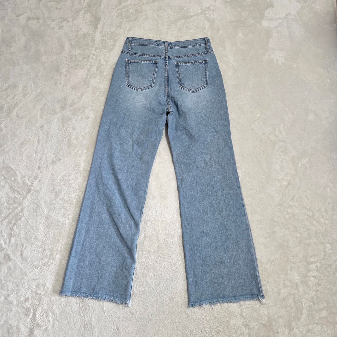 (M)여성 나인 라이트워싱 스트레이트 데님 팬츠 상품이미지4