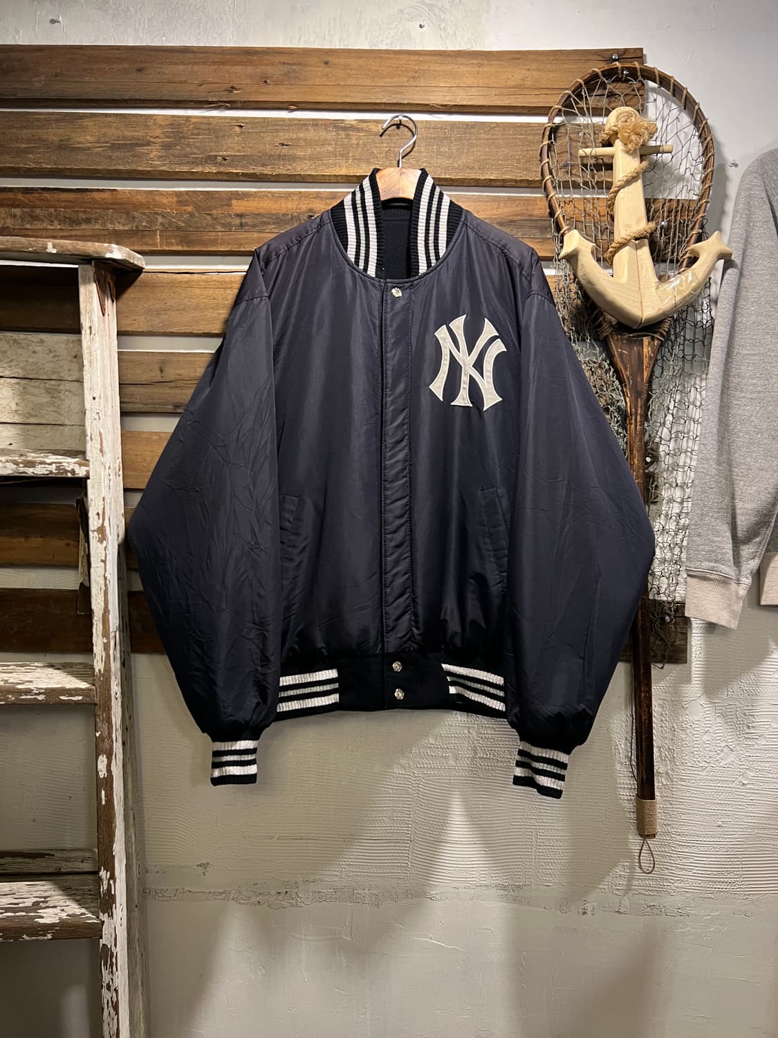 [XL]JH 디자인 MLB USA 뉴욕 양키스 리버시블 바시티 자켓 상품이미지7