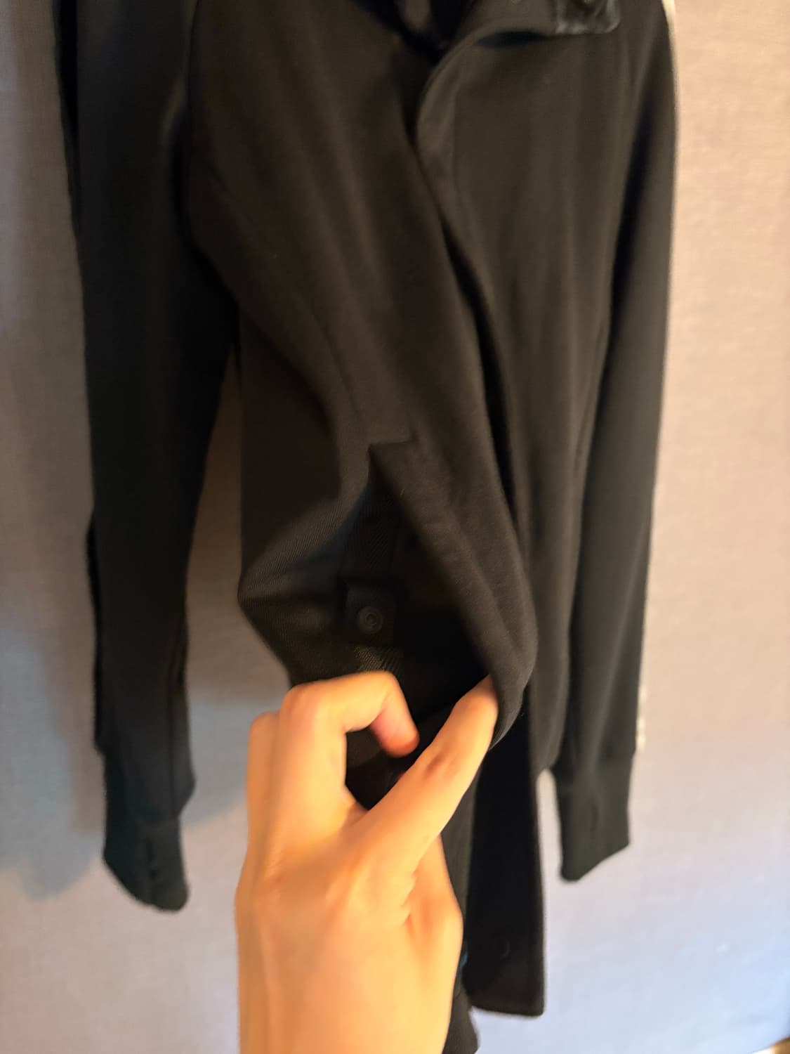 Y-3 블랙 삼선 벨벳 카라 집업 자켓  상품이미지5