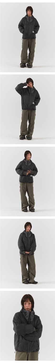 패러킷 PARAKEET 차콜 후드 패딩 점퍼 상품이미지2