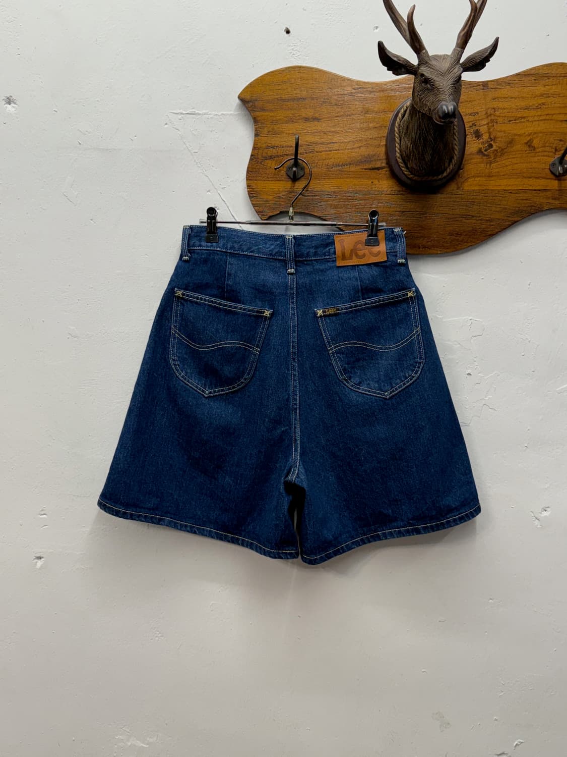 Japan Lee Riders One-tuck Wide Denim Sho 상품이미지3
