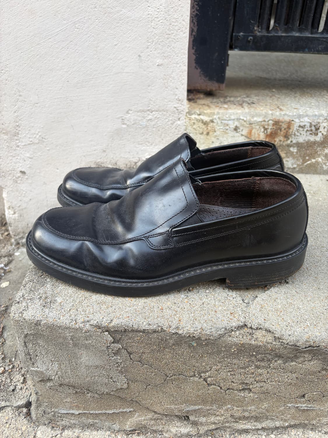 Bass 블랙 레더 슬립온 로퍼 250 상품이미지3