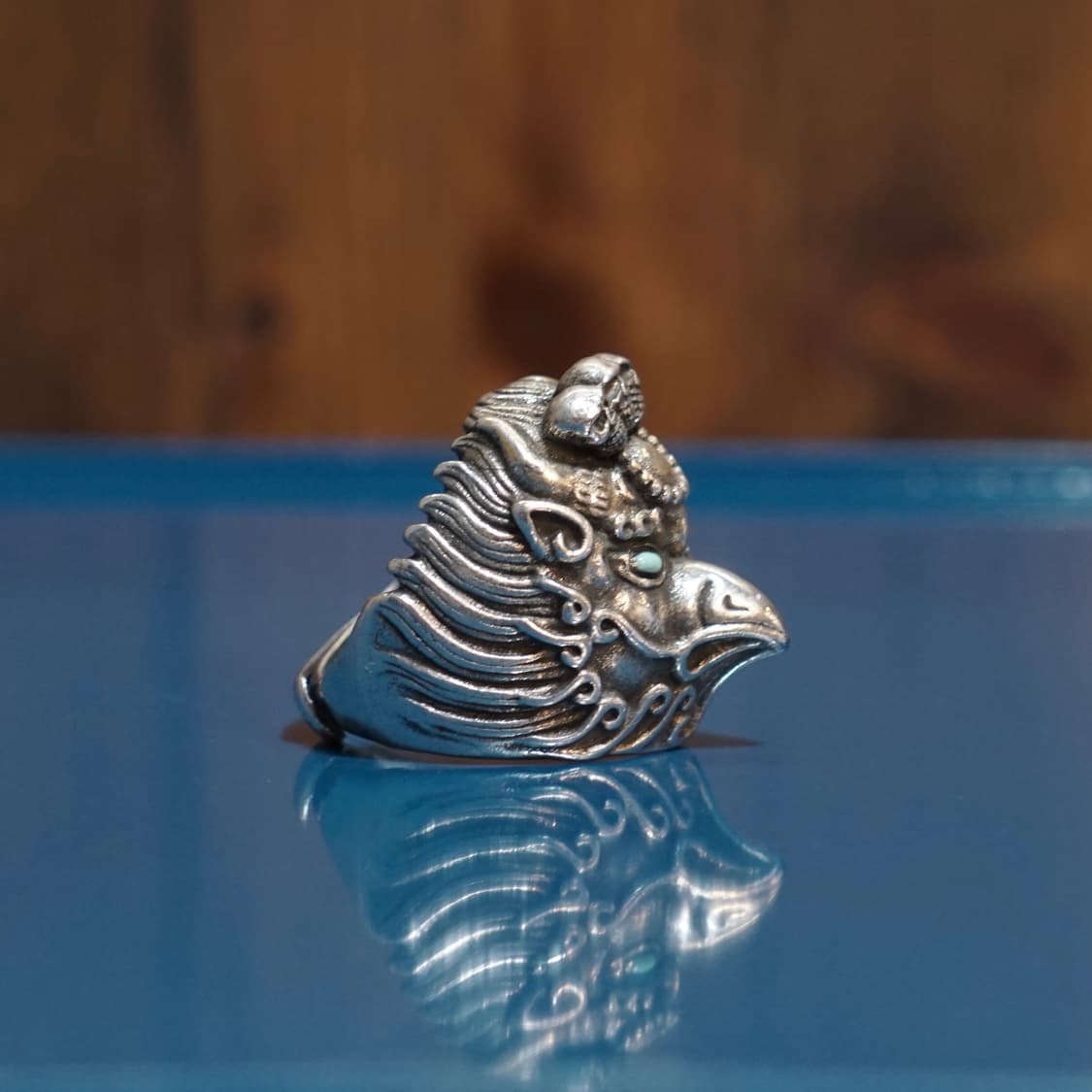 실버 925 스컬 디테일 반지 상품이미지4