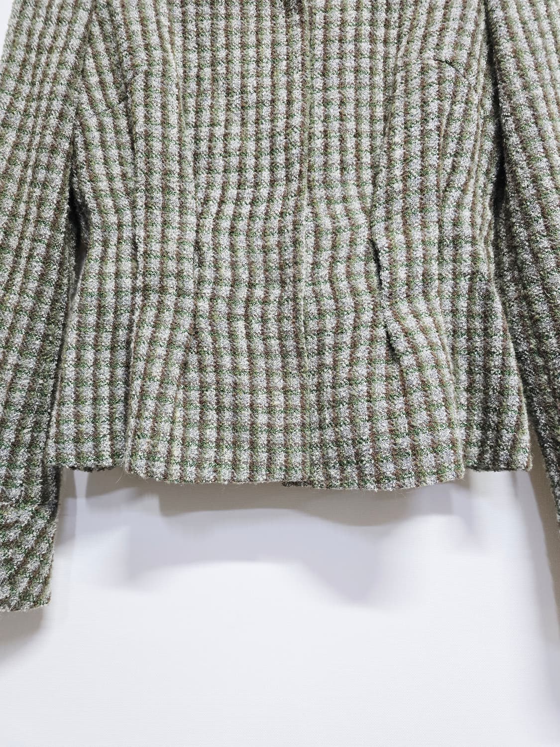 신장경 트위드 체크 패턴 여성 자켓 상품이미지3