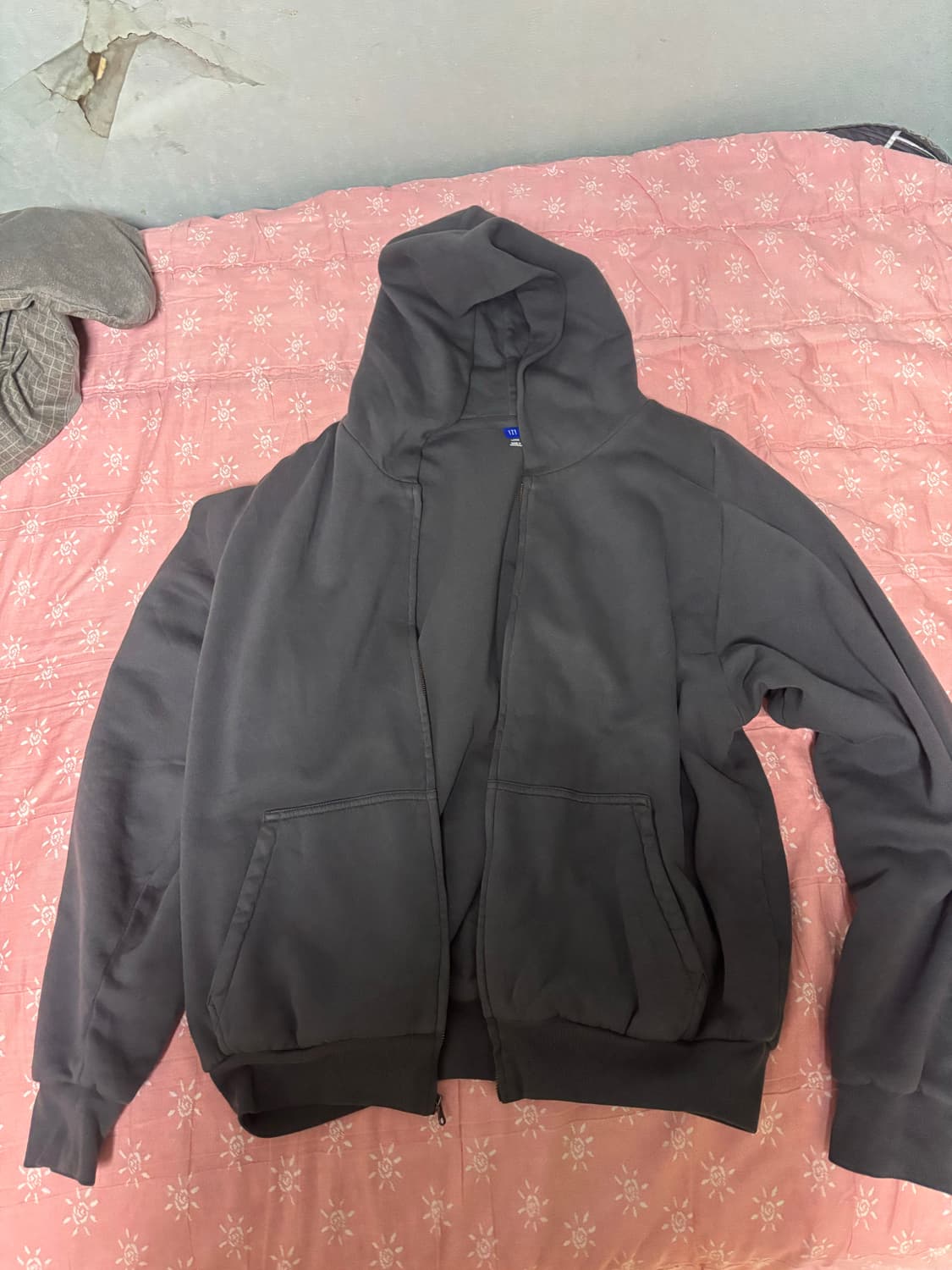 이지갭 후드집업 다크그레이 L사이즈 실착1회 새상품급 판매 상품이미지6