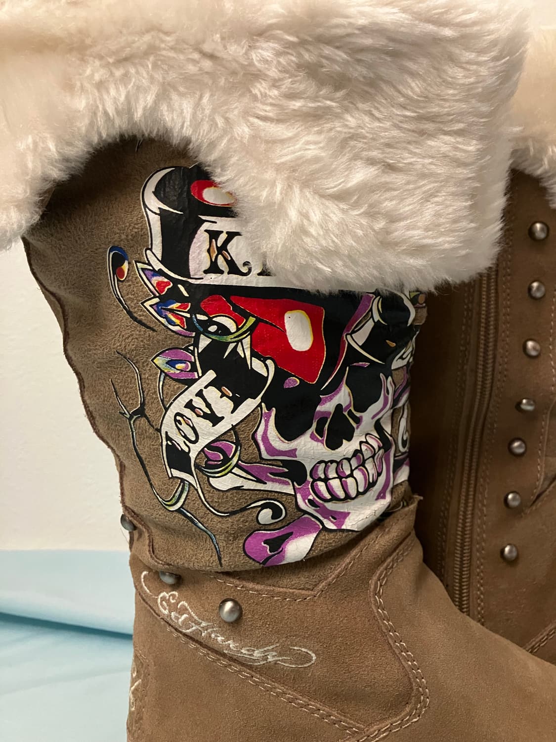 에드하디 어그부츠 퍼부츠 스웨이드부츠 y2k 00s 상품이미지4