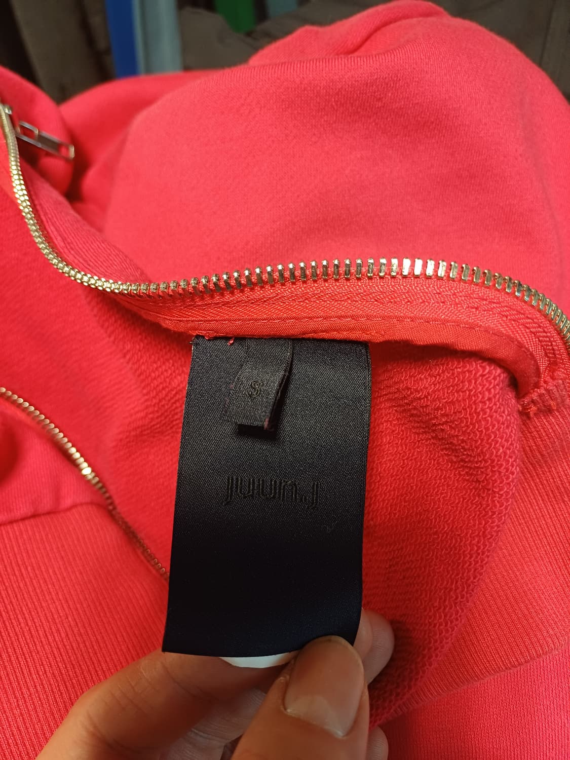 JUUN.J 준지 18FW 오버핏 레드 맨투맨 / 사이드지퍼 상품이미지5