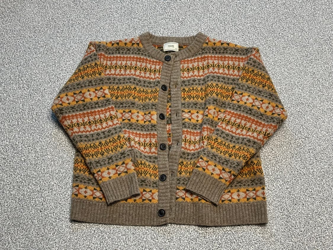 어나더오피스 그랜마 가디건 오렌지 베이지 상품이미지1