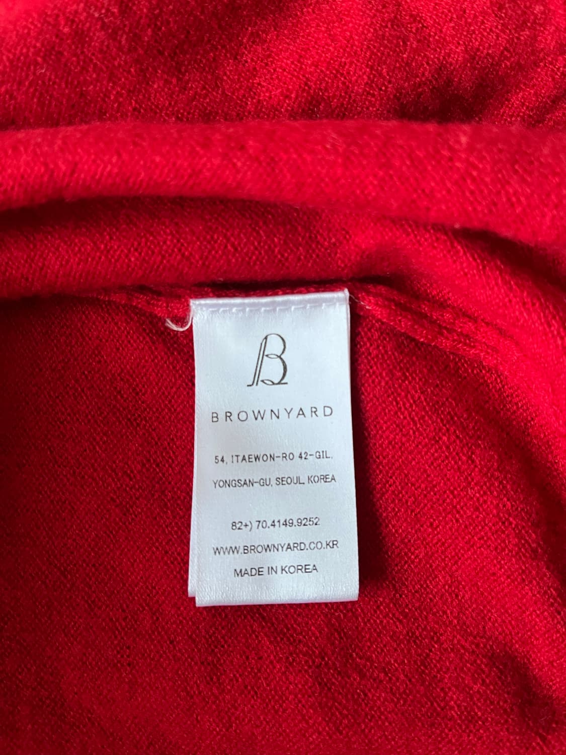 브라운야드 울 라운드 가디건 레드 (100-103) 상품이미지7
