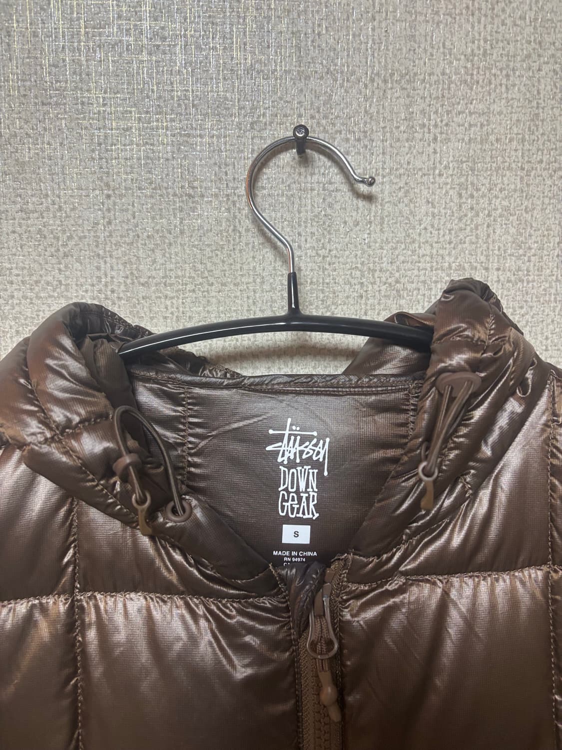 스투시 미드웨이트 후드 퍼퍼 브라운 상품이미지2