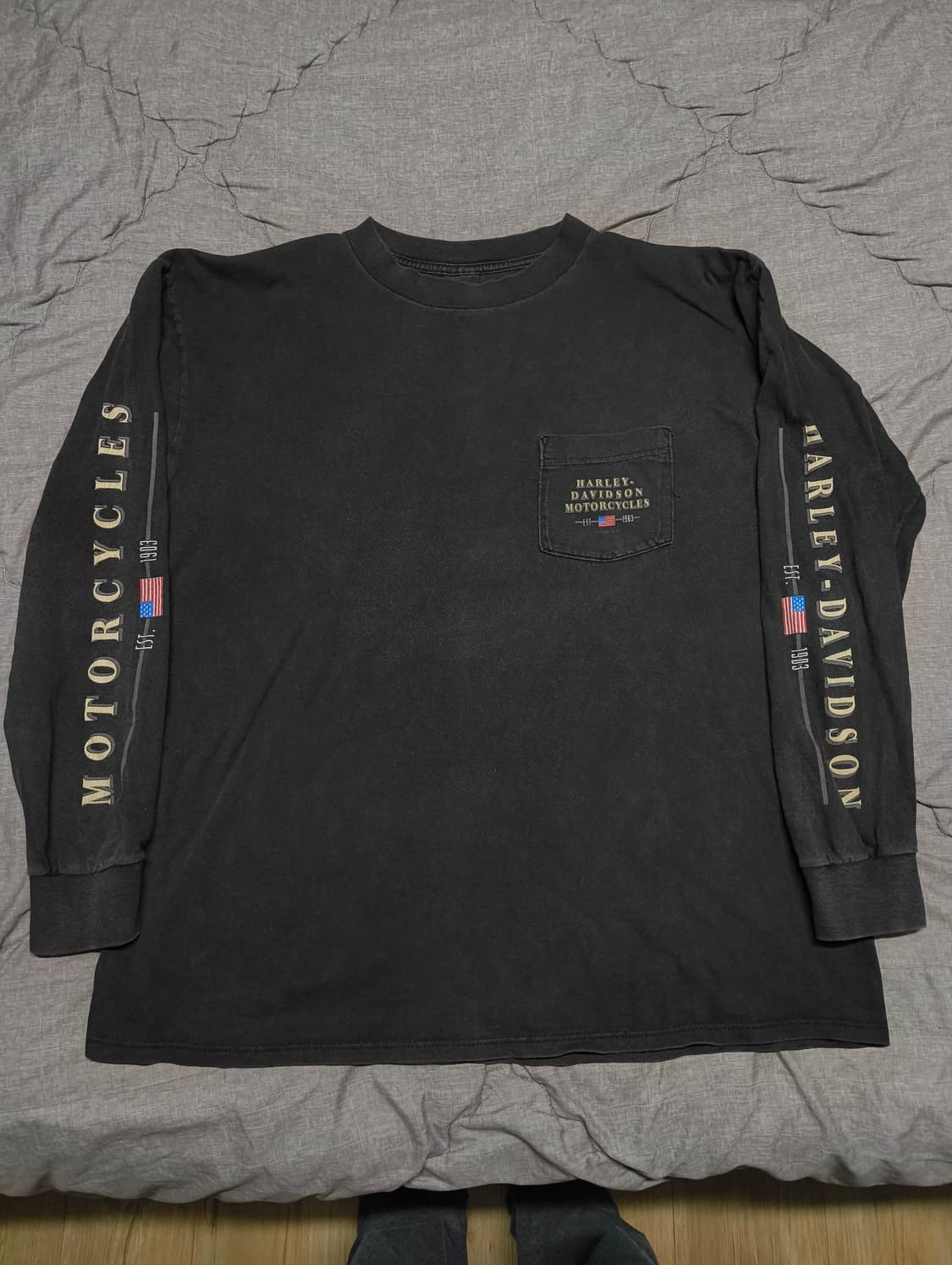 90s 할리데이비슨 롱슬리브 XL 상품이미지1